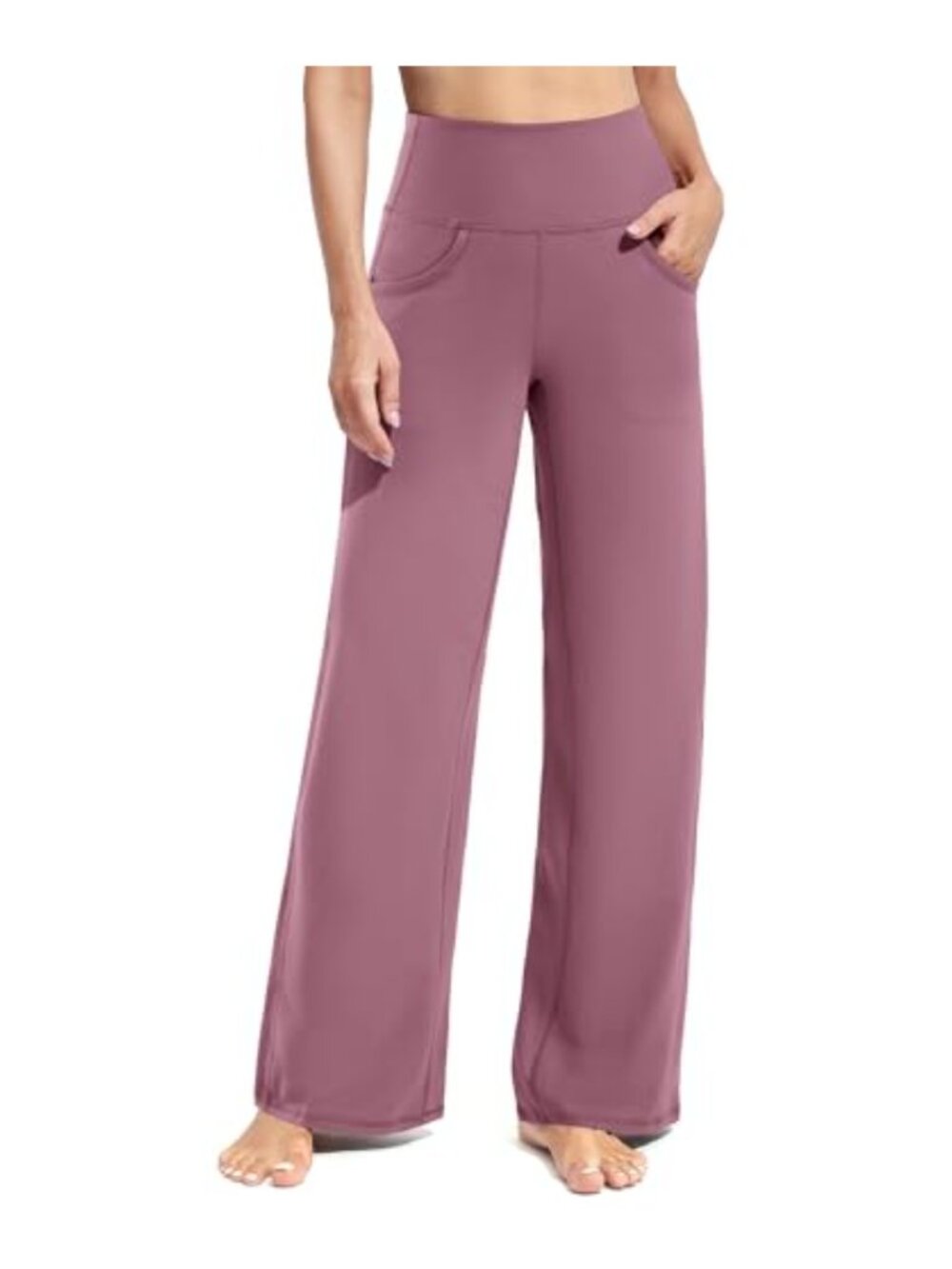 Wide Leg Yoga Pants High Waist with Pockets Stretch Women Workout Lounge